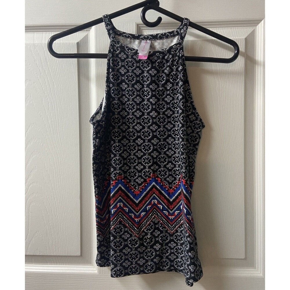 No boundaries Juniors Tank Top Womens M 7-9 Knit Boho Strappy Pullover